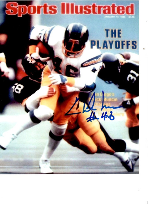 Chuck Muncie Signed Autographed 8x10 Photo Chargers Running Back W/ COA B