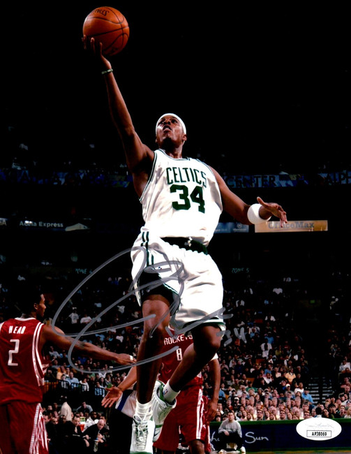 Paul Pierce Signed Autographed 8X10 Photo Celtics Home Lay-Up JSA AP38069