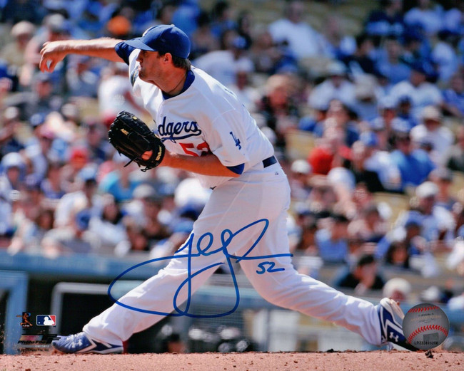 Josh Lindblom Signed 8X10 Photo Autograph LA Dodgers Home Pitching Auto w/COA