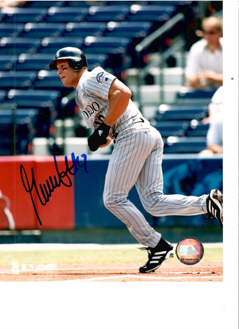 Gabe Kapler Signed Autographed 8x10 Photo Rockies Outfielder W/ COA A