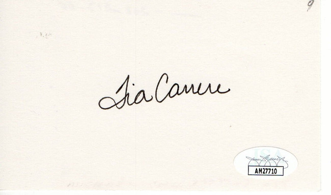 Tia Carrere Signed Autographed Index Card Wayne's World True Lies JSA AM27710