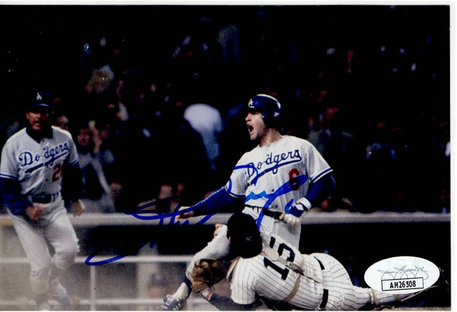 Steve Garvey Signed Autographed Small Photo Dodgers Home Plate Slide JSA AM26508