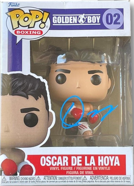 Oscar De La Hoya Signed Autographed Funko Pop Golden Boy 02 Box Damaged BAS