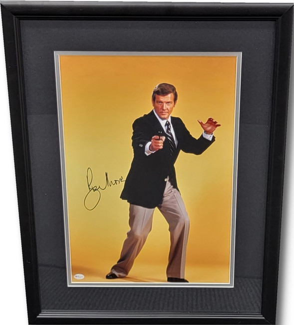 Roger Moore Signed Autographed 11x14 Photo James Bond 007 OA - 8402591