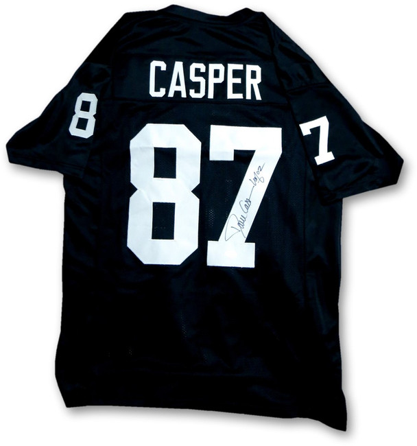 Dave Casper Signed Autographed Jersey Oakland Raiders Black HOF 02 JSA AB55170