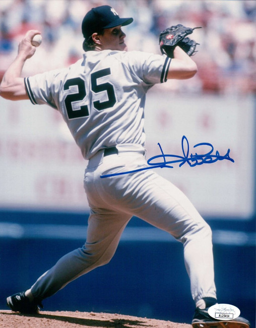 Jim Abbott Signed Autographed 8X10 Photo Yankees Daytime Pitch JSA AL25414
