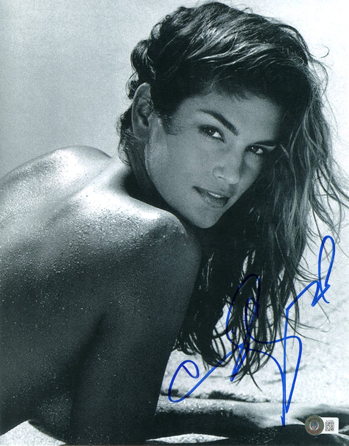 Cindy Crawford Signed Autographed 11X14 Photo Sexy Supermodel BAS BJ73298