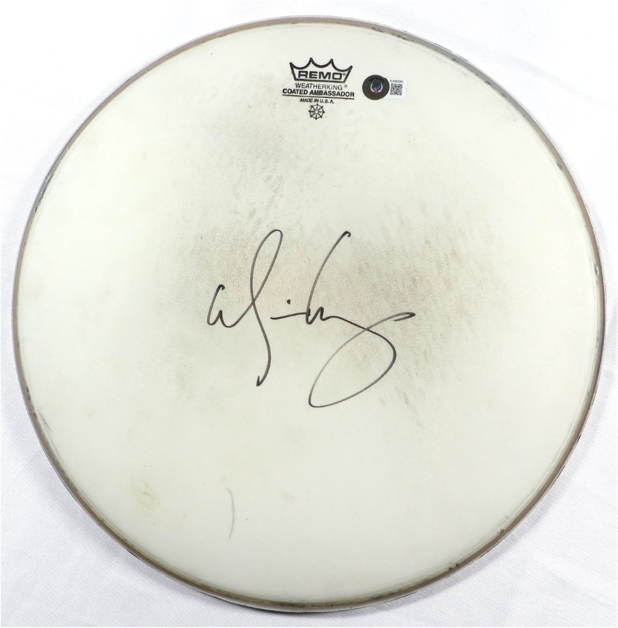 Alice Cooper Signed Autographed 14" Drumhead Singer Rock Legend BAS BJ080090