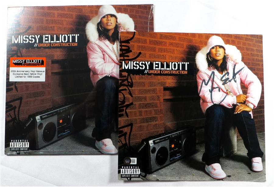 Missy Elliott Signed Autographed Record Album Insert Under Construction BAS COA