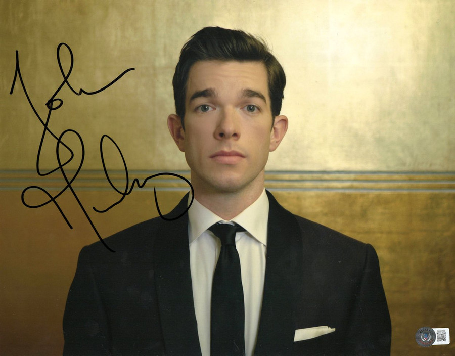 John Mulaney Signed Autographed 11X14 Photo Writer Comedian Close-Up BAS BK41228