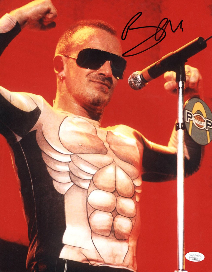 Bono Signed Autographed 11X14 Photo U2 Singer on Stage JSA XX76513