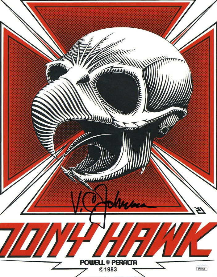 V.C. Johnson Autographed 11X14 Photo Tony Hawk Skateboard Artist JSA AN59763