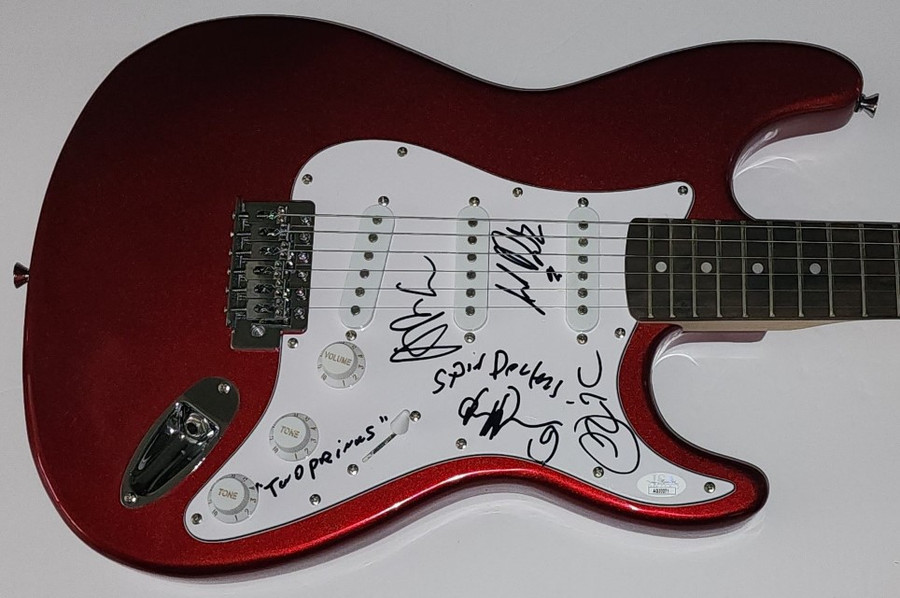 Spin Doctors Band Signed Autographed Guitar Chris Barron +3 W/ Insc JSA AQ33271