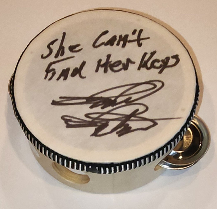 Paul Peterson Signed 4" Tambourine W/ She Can't Find Her Keys JSA AQ33208