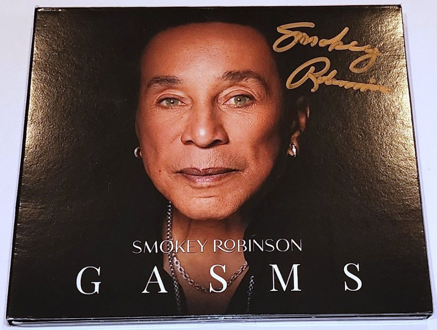 Smokey Robinson Signed Autographed Gasms CD Gold Signature JSA AQ33210