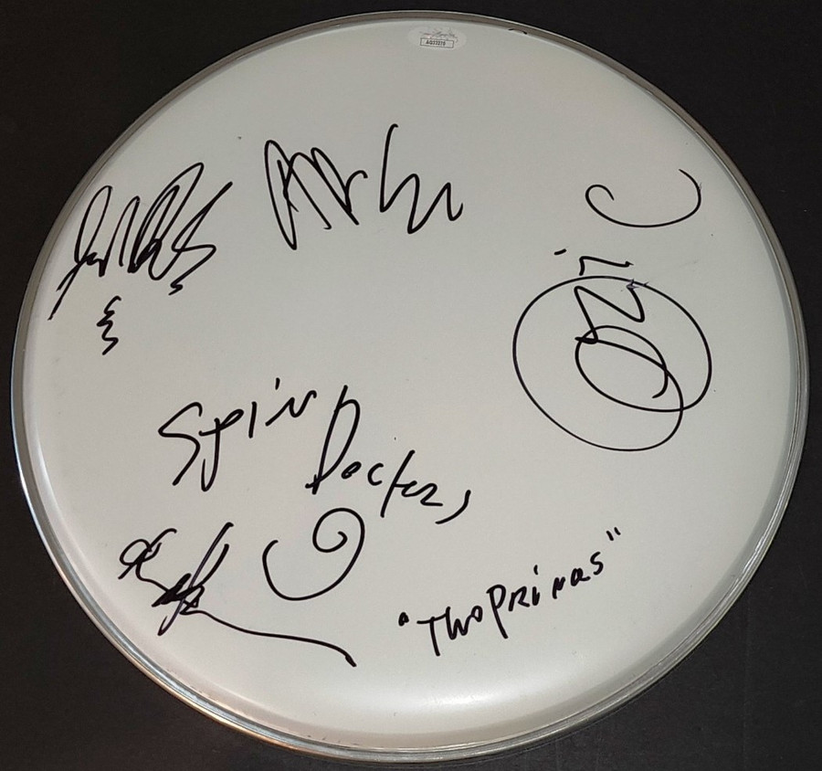Spin Doctors Band Signed Autographed 12' Drumhead Chris Barron +3 JSA AQ33270
