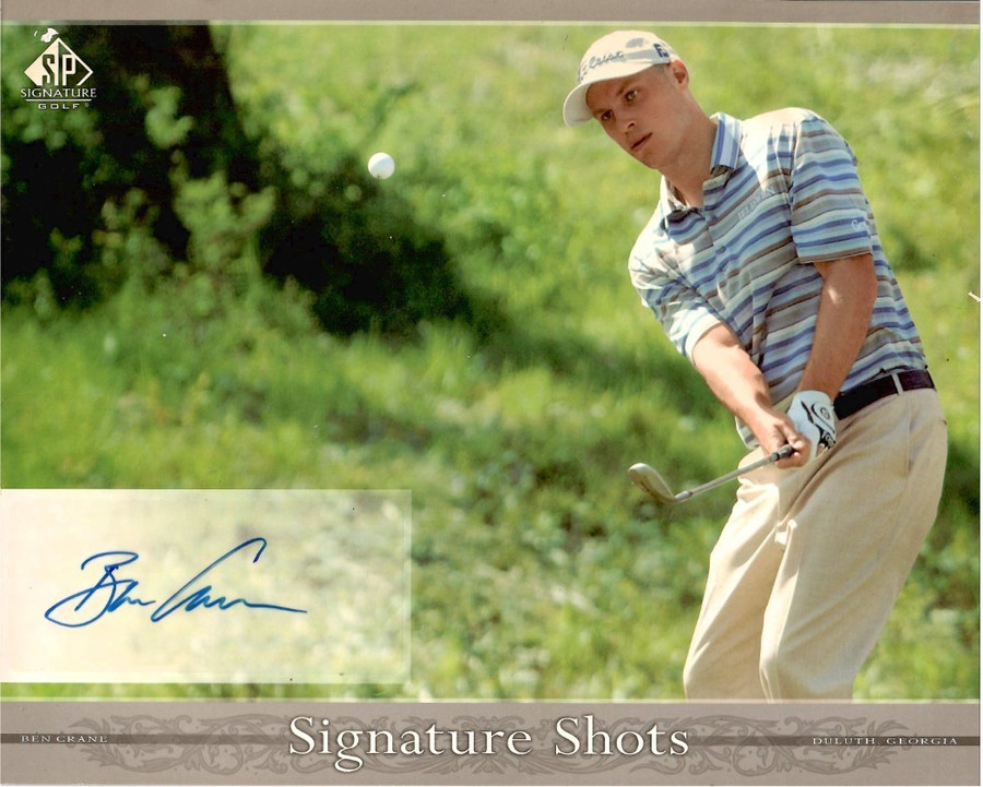 Ben Crane Signed Autographed Oversized Upper Deck Card Signature Shots W/ COA