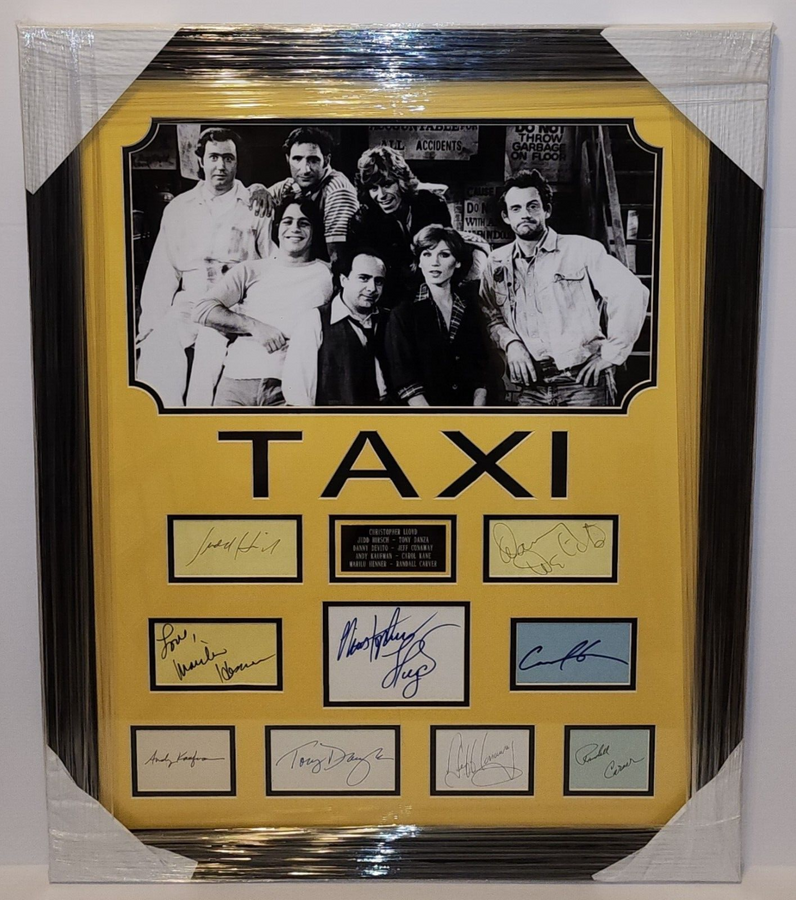 Taxi Cast Signed Photo Display X9 Judd Hirsch Andy Kaufman Christopher Lloyd JSA