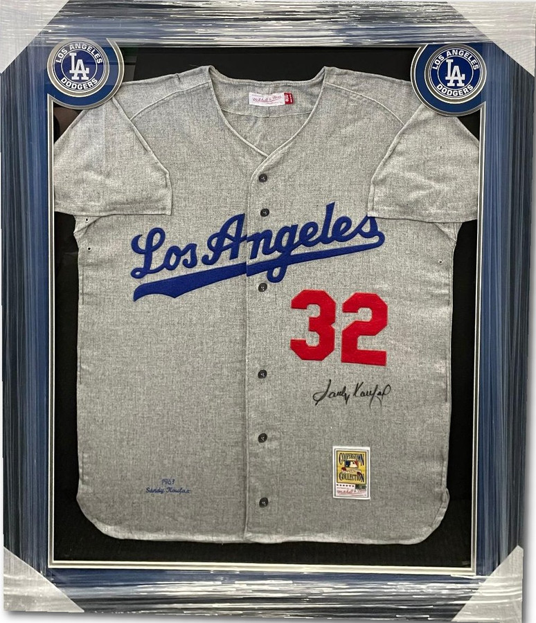 Sandy Koufax Hand Signed Autographed Los Angeles Dodgers Jersey #32 MLB 35X43