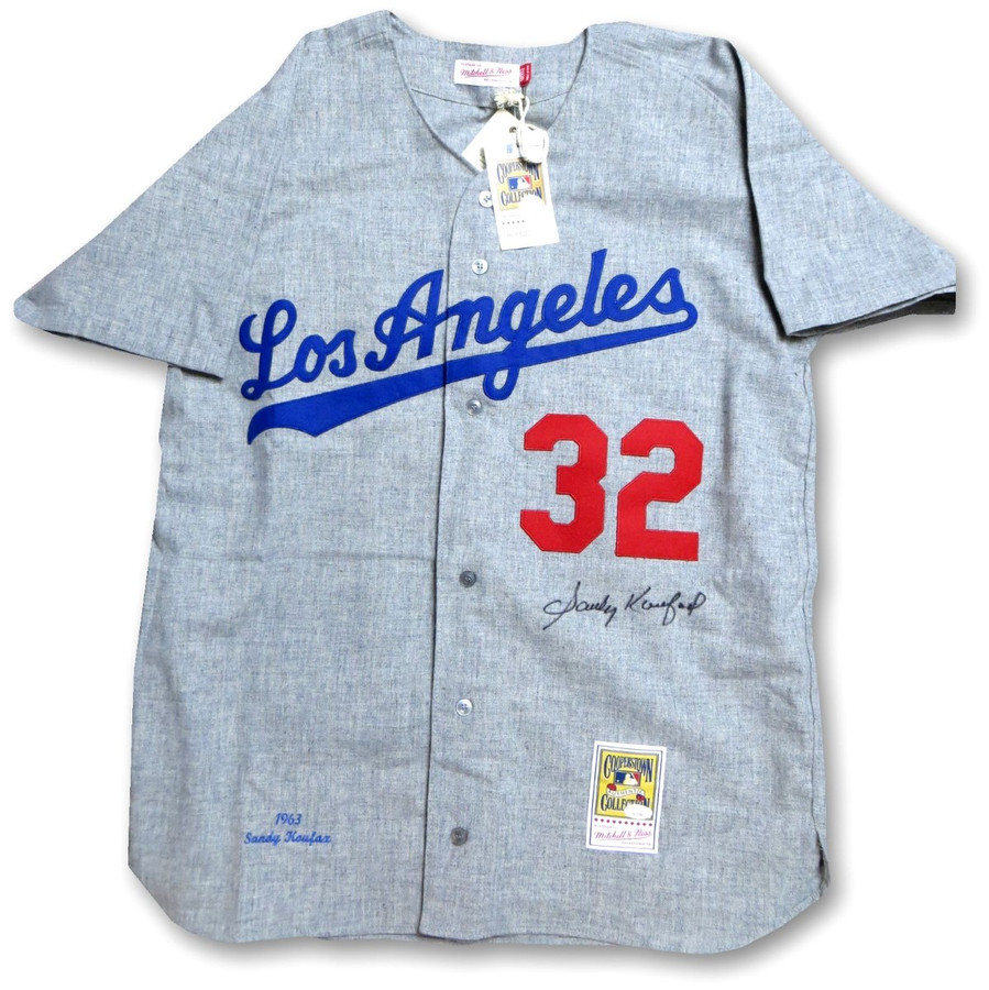 Sandy Koufax Signed Autographed Mitchell & Ness Jersey 1963 Dodgers 44 L JSA LOA