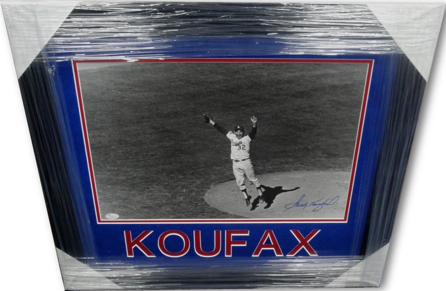 Sandy Koufax Signed Autographed 16X20 Photo Dodgers Game Winner 1963 JSA Framed