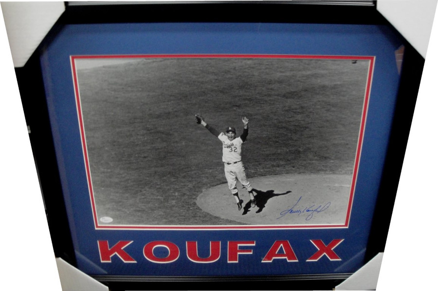 Sandy Koufax Hand Signed Autographed 16X20 Photo Framed 1963 Last out JSA