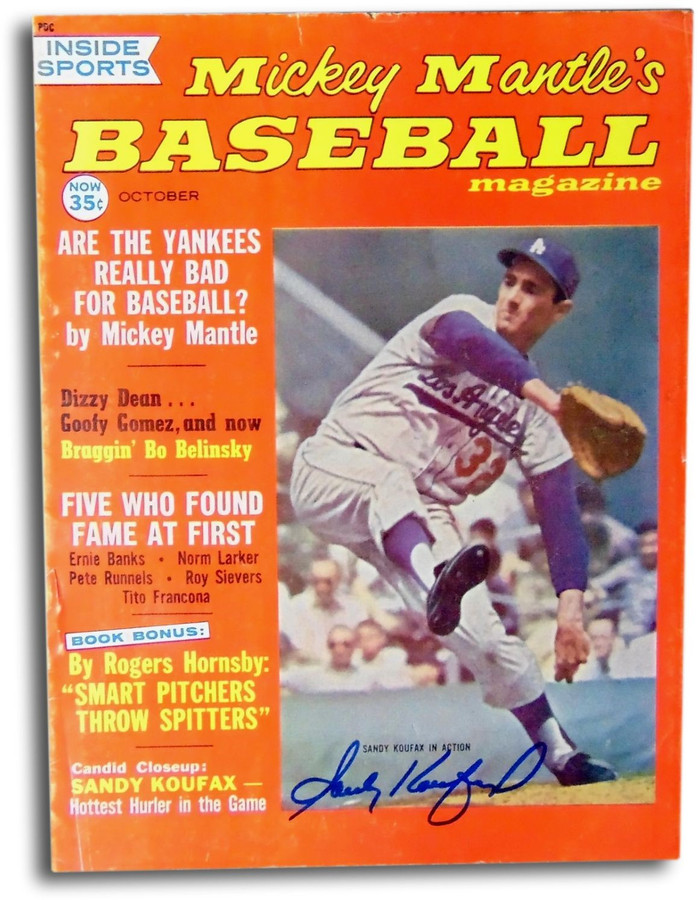 Sandy Koufax Signed Autographed 1962 Baseball Magazine Dodgers Blue JSA AA84575