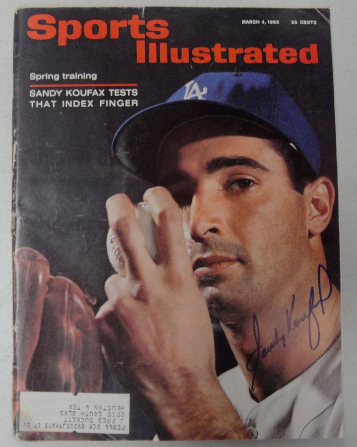 Sandy Koufax Signed Autographed Sport Illustrated Magazine Dodgers JSA V68055