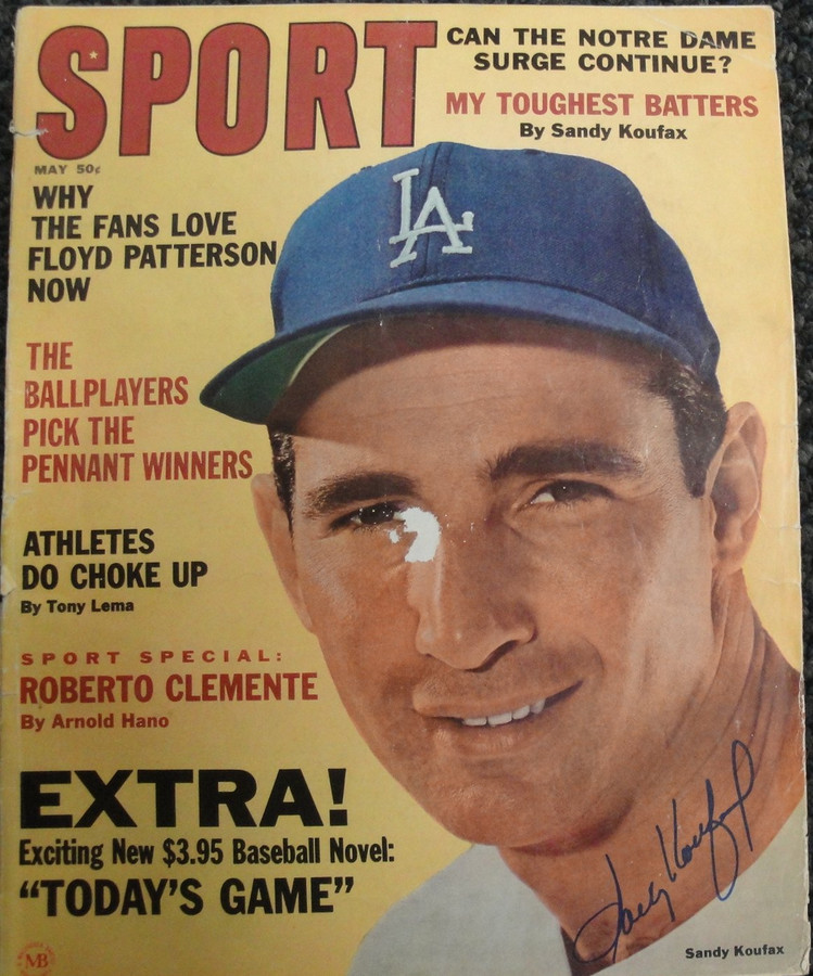 Sandy Koufax Hand Signed Autographed Baseball Sports Magazine 1965 OA 8417831