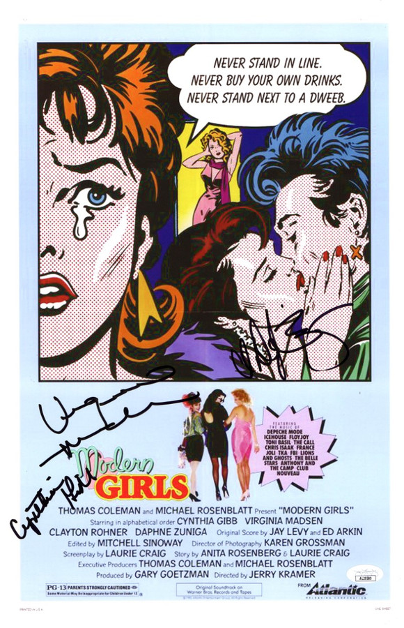 Modern Girls Multi Signed Autographed 11X17 Photo Madsen Gibb Zuniga JSA AL29580