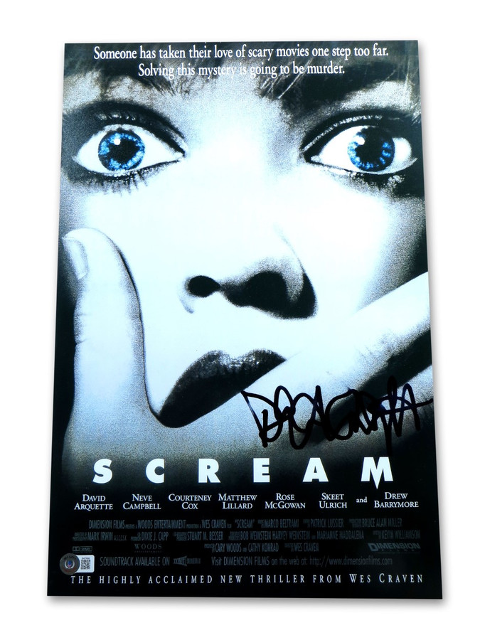 David Arquette Signed Autographed 12X18 Photo Scream Movie Poster BAS BH27686