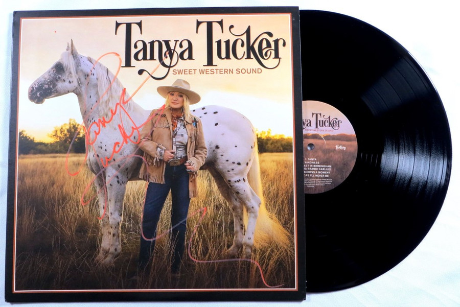 Tanya Tucker Signed Autograph Record Album Cover Sweet Western Sound Orange JSA