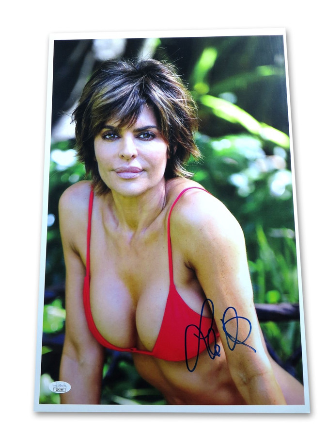 Lisa Rinna Signed Autographed 12X18 Photo Days of Our Lives Bikini JSA QQ62569