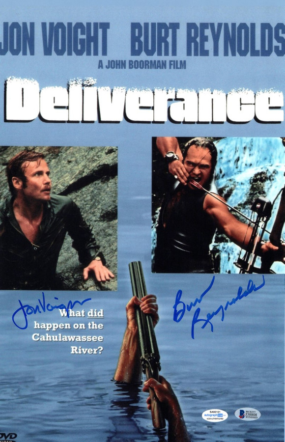 Jon Voight Burt Reynolds Signed Autographed 11X17 Photo Deliverance BAS J38808