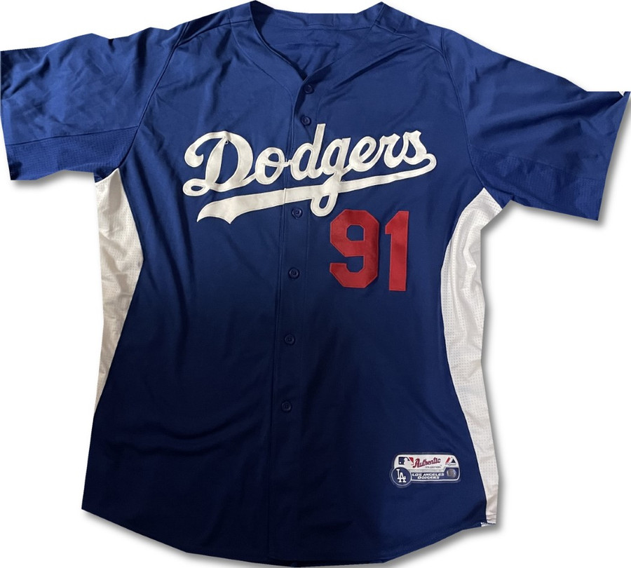 #91 Team Issued Authentic Batting Practice Jersey Dodgers MLB XL / XLarge