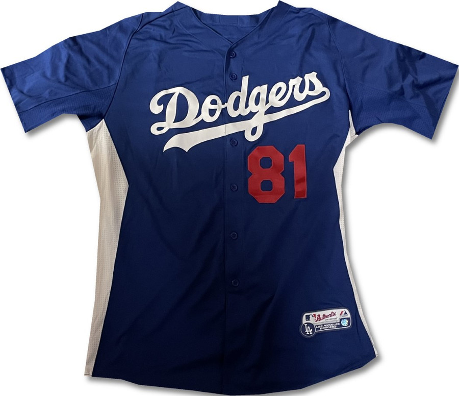 #81 Team Issued Authentic Batting Practice Jersey Dodgers MLB XL / XLarge