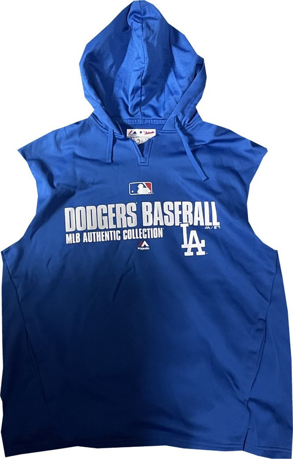 Brandon League 2014 Player Worn Sleeveless Hoodie Sweatshirt Dodger EK648004 L