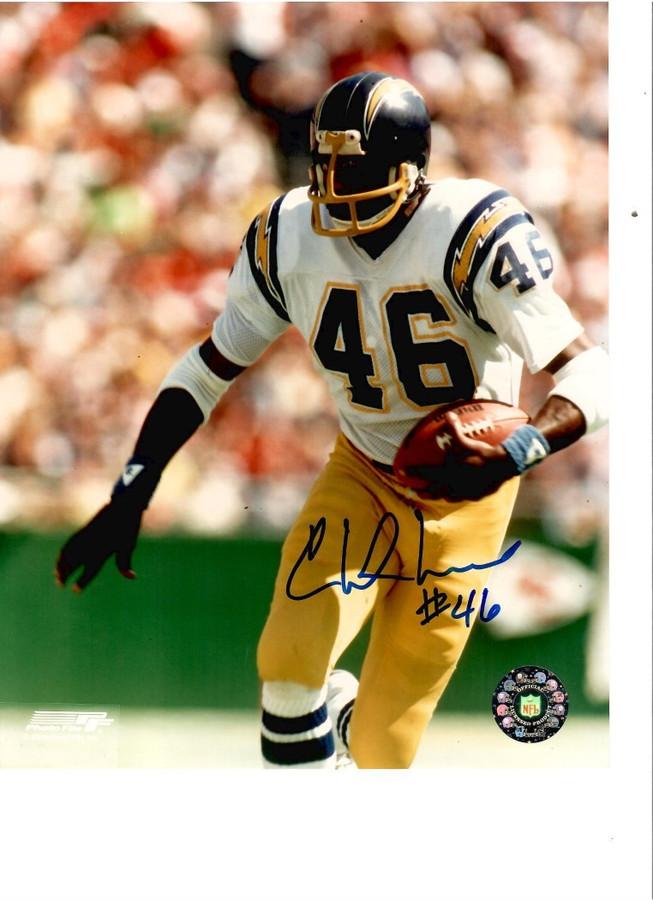 Chuck Muncie Signed Autographed 8x10 Photo Chargers Running Back W/ COA A