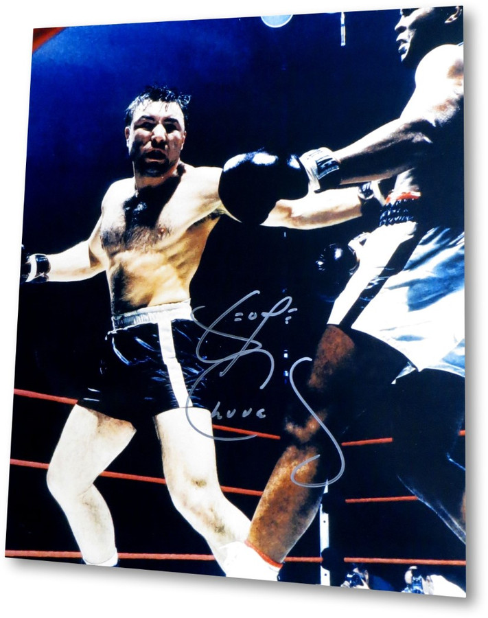 George Chuvalo Signed Autographed 16X20 Photo vs. Muhammad Ali PSA P94611