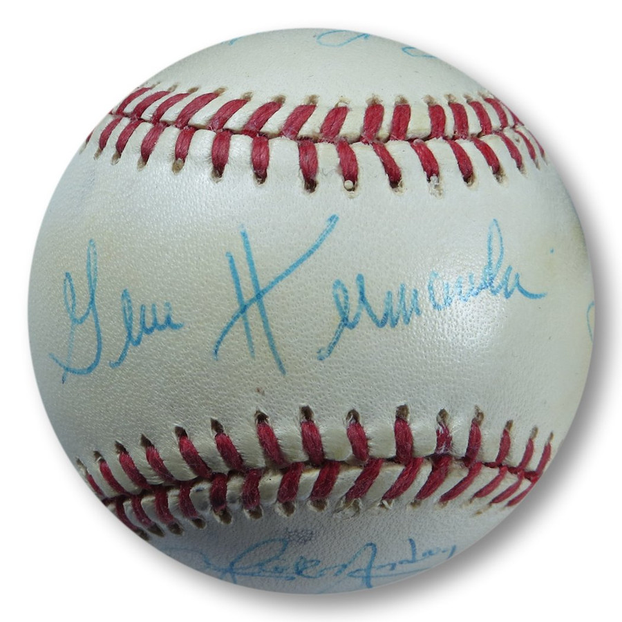 Dodgers Multi-Signed Autographed Baseball Duke Snider Garvey Smith JSA YY73512