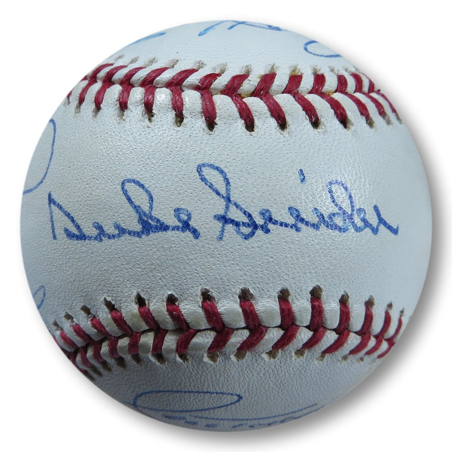 Dodgers Multi-Signed Autographed Baseball Snider Wills Yeager Monday JSA YY73509