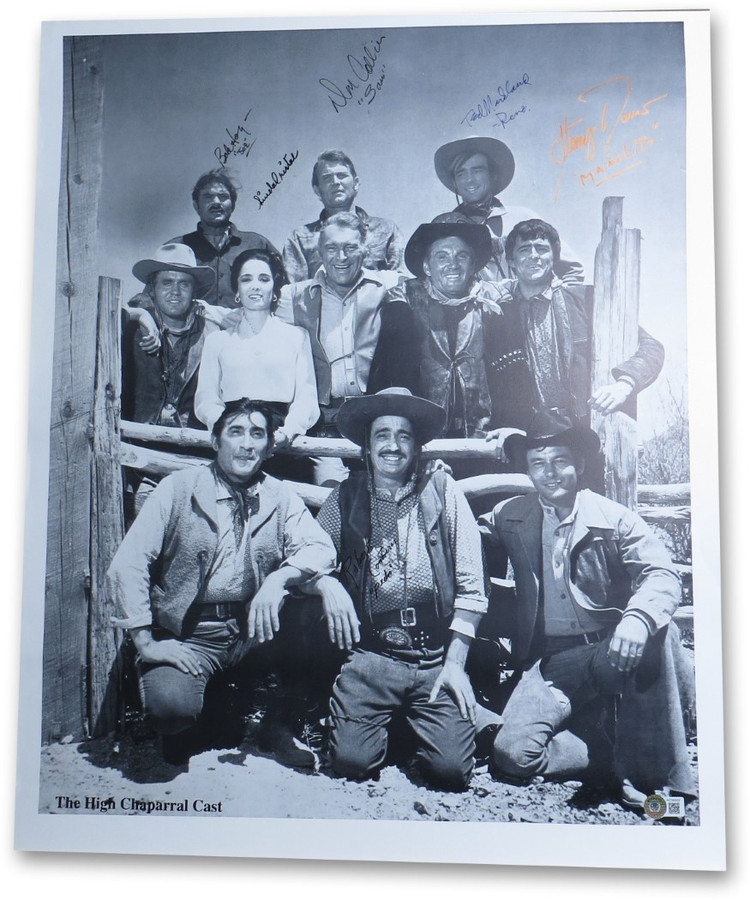 The High Chaparral Cast Signed Autographed 19X24 Poster Darrow +5 BAS AC56322