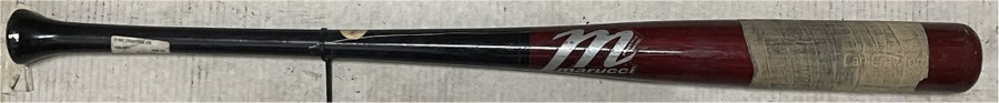 Carl Crawford Game Used Marucci Baseball Bat Handcrafted Custom Cut CRACKED B