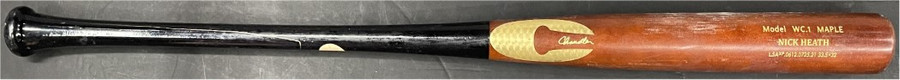 Nick Heath Game Used Baseball Bat Diamonbacks Model WC.1 Maple CRACKED