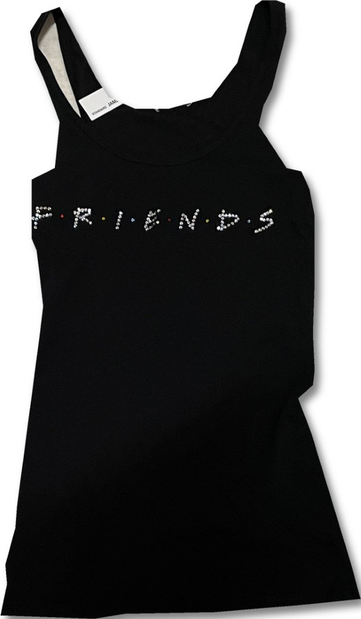 Friends Black Tank Top Warner Bros Standard James Perse Size 1