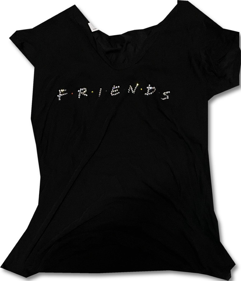 Friends Black Shirt Warner Bros Standard James Perse Size 0