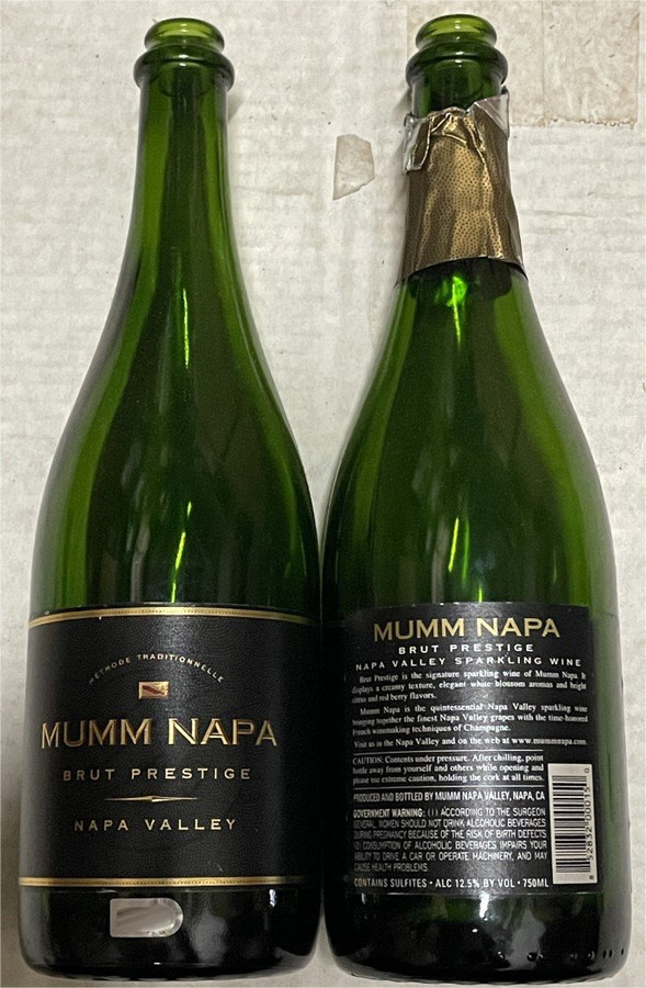 Mumm Napa Champagne Bottle Dodgers Celebrate 2009 NL West Division Title MLB