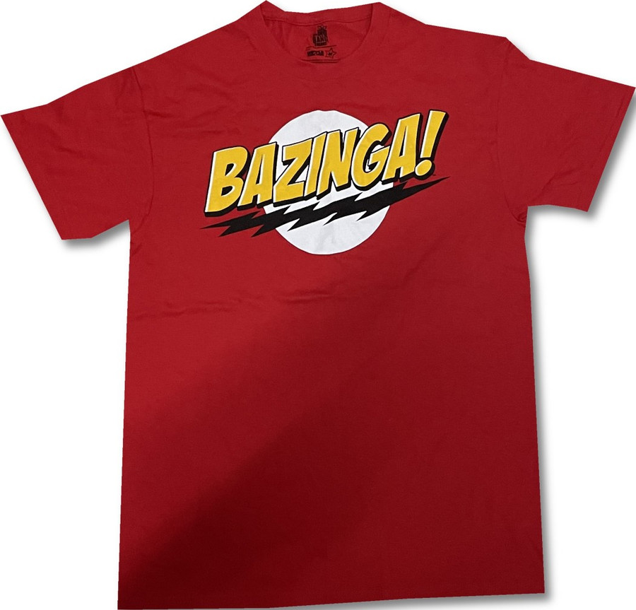 The Big Bang Theory T-Shirt "Bazinga" Size Medium Sheldon Penny Leonard