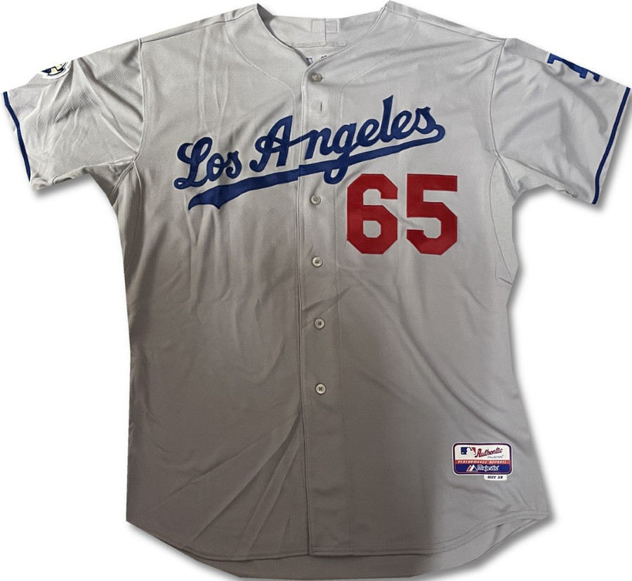 Damon Berryhill Team Issued Away Grey Majestic Jersey Dodgers 2XL / 2XLarge MLB