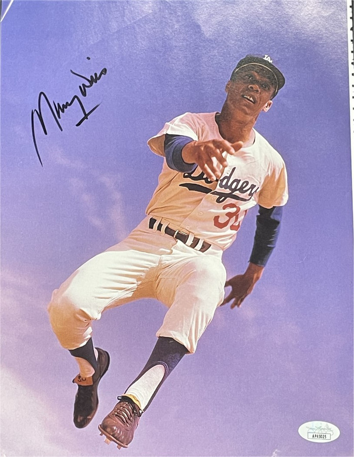Maury Willis Signed Autographed 9x12 Book Page Dodgers JSA AP45025